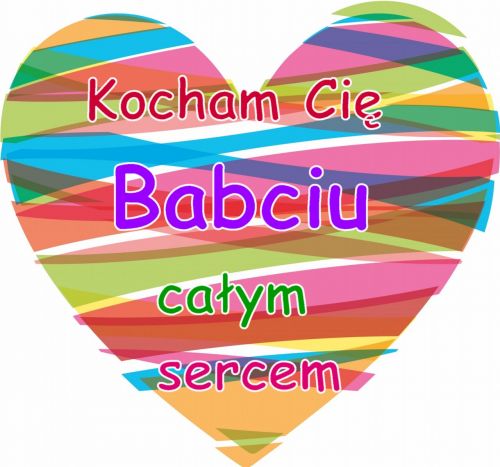 Kolorowe serce dla babci